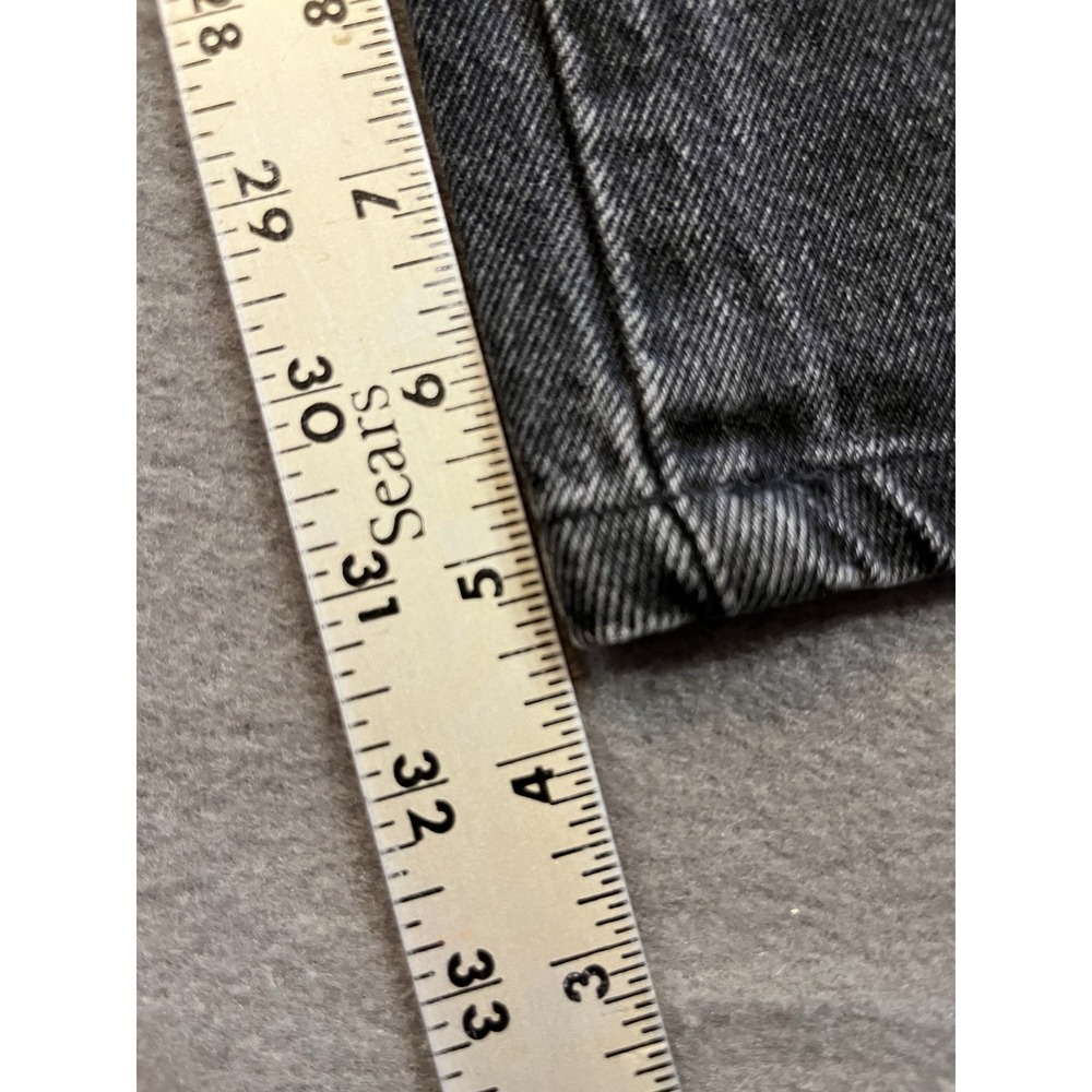 Vtg 1990s Rocky Mountain Womens 26/3 Black Gray Pleated High Rise Jeans USA - Picture 3 of 14